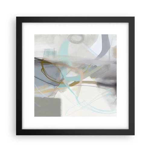 Affisch i svart ram - Dimmig abstraktion - 30x30 cm