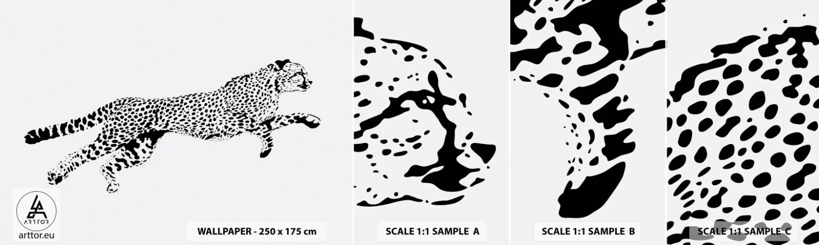 Fototapet Prov Standard Eco - Snabbast på jorden - Djur, Gepard, Vild katt - 100x30 cm