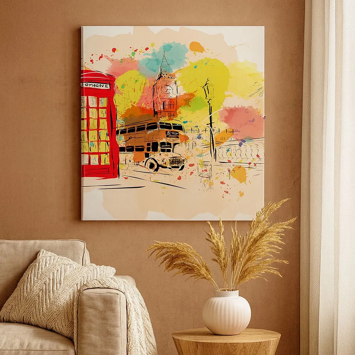 Canvastavla - Bild på duk - Mångfaldens stad - 30x30 cm