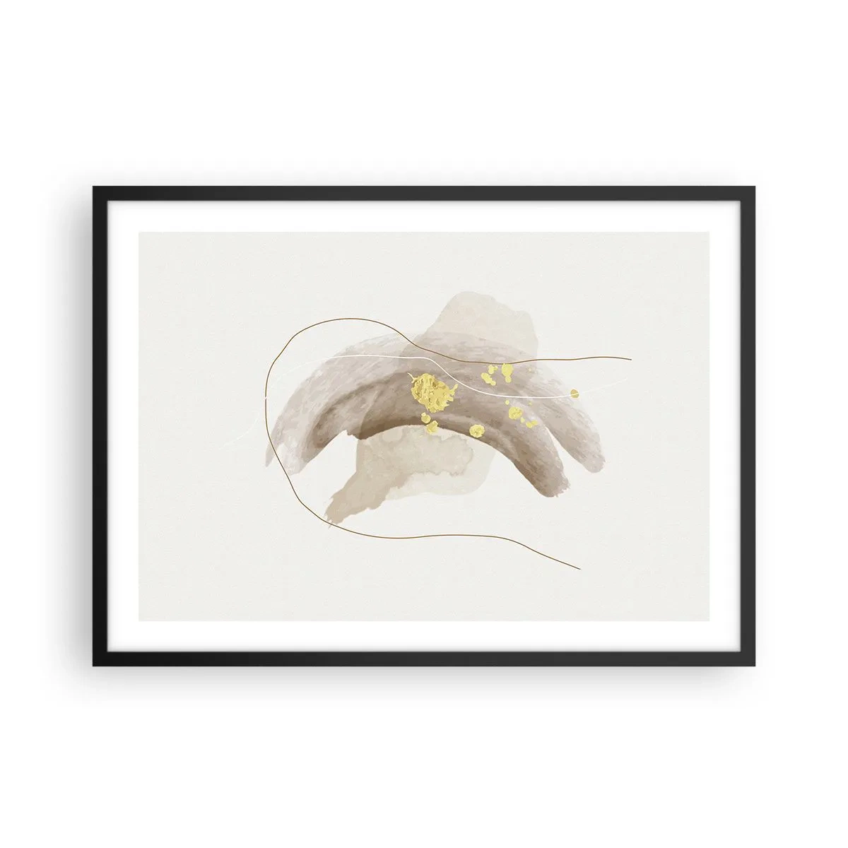 Affisch i svart ram - Träffat i rummet - 70x50 cm