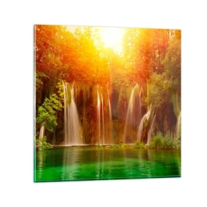 Glastavla - Bild på glas - I solen och skuggan - 50x50 cm