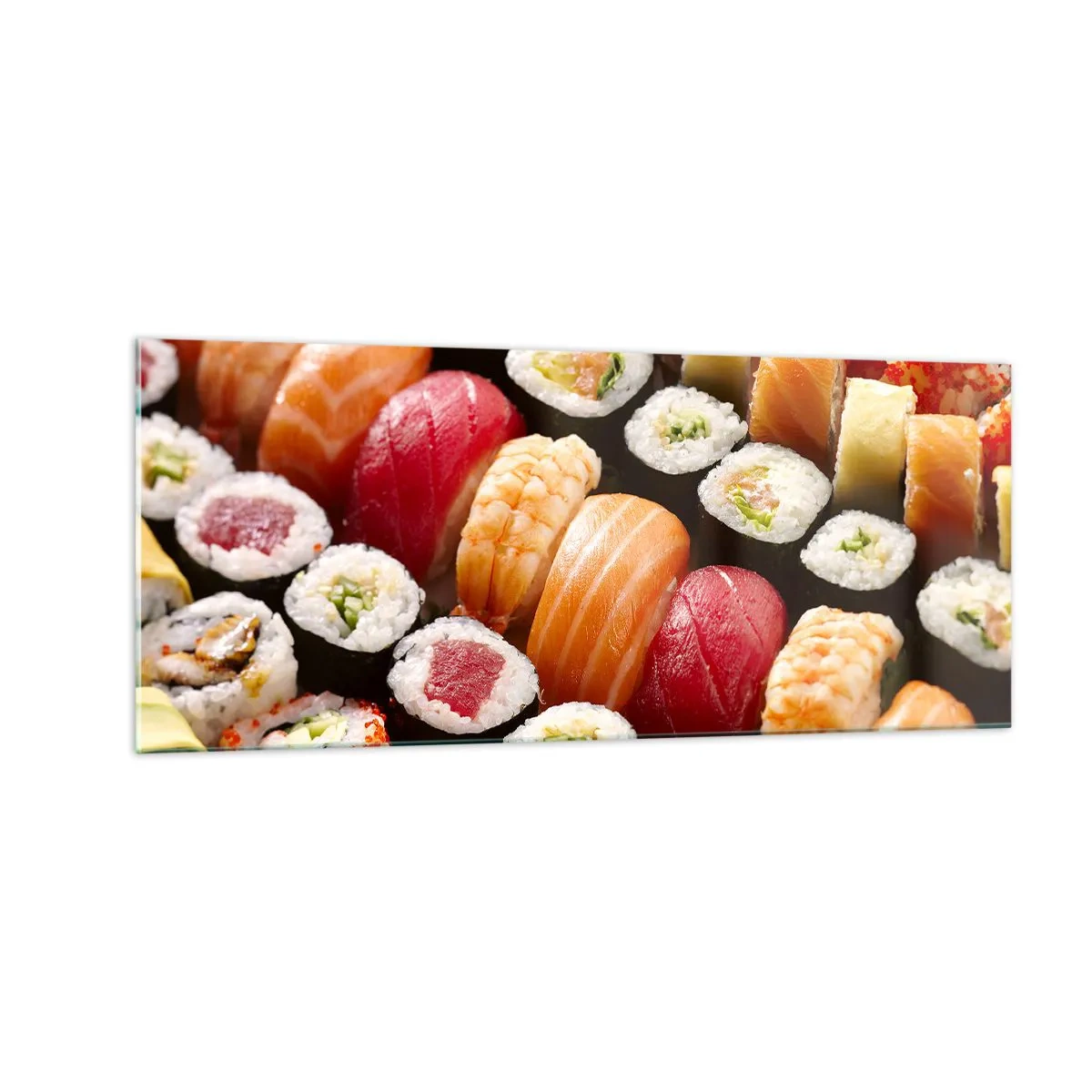 Glastavla - Bild på glas - Asiens färger och smaker - 100x40 cm