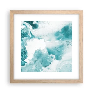 Affisch i ram av ljusek - Blåa laguner - 30x30 cm