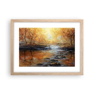 Affisch i ram av ljusek - Gyllene bäck - 40x30 cm
