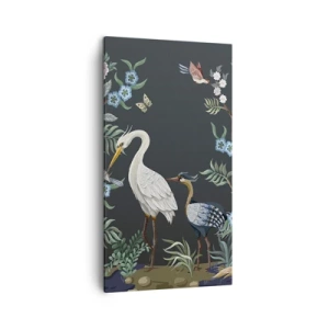 Canvastavla - Bild på duk - Fågelparad - 45x80 cm