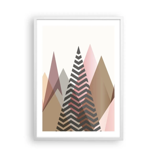 Affisch i vit ram - Utsikt över pyramider - 50x70 cm