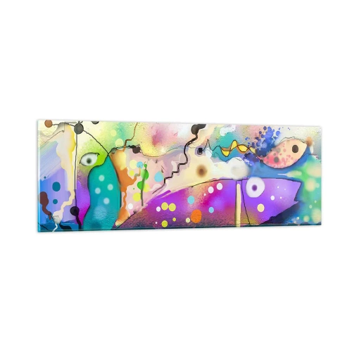 Glastavla - Bild på glas - Det saknas ord! - 90x30 cm