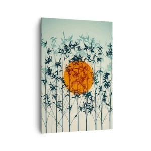 Canvastavla - Bild på duk - Japansk sol - 70x100 cm