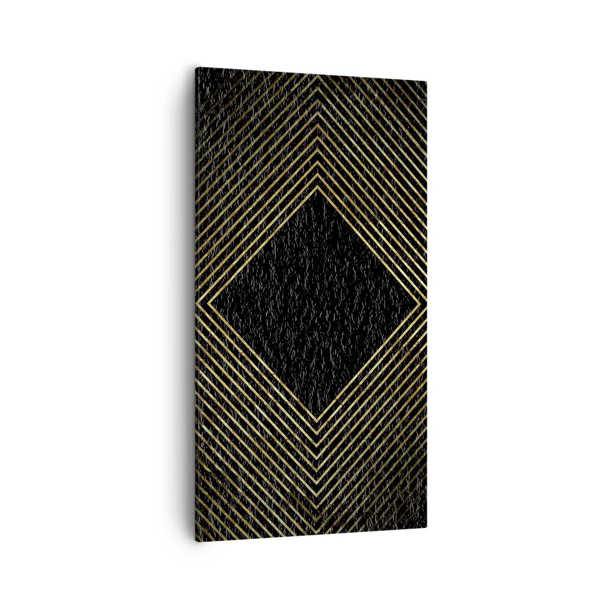 Canvastavla - Bild på duk - Geometri i glamourstil - 55x100 cm