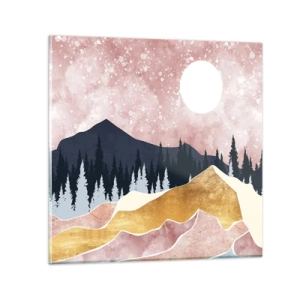 Glastavla - Bild på glas - Nattvakt - 40x40 cm