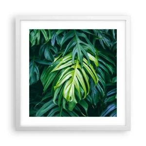 Affisch i vit ram - Doppa sig i fräschheten - 40x40 cm