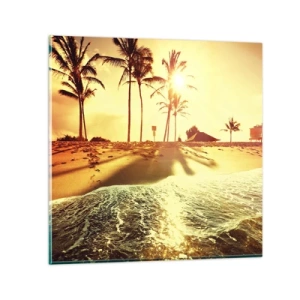 Glastavla - Bild på glas - Kalifornisk morgon - 70x70 cm