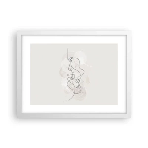 Affisch i vit ram - Tilltrasslade i famn - 40x30 cm
