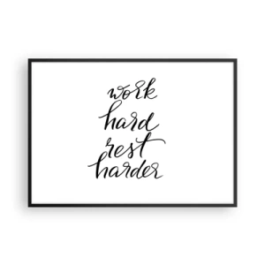 Affisch i svart ram - Livsbalans - 100x70 cm