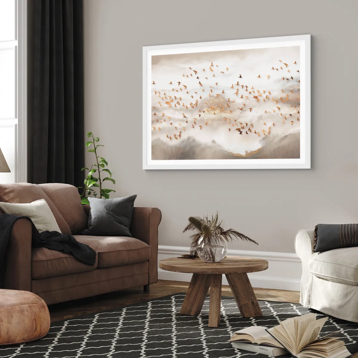 Affisch i vit ram - Det är dags... - 100x70 cm