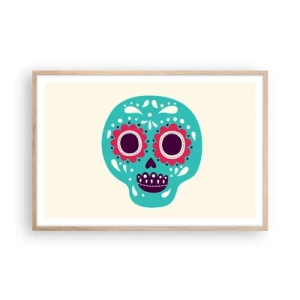 Affisch i ram av ljusek - Livet - nöje till döden - 91x61 cm