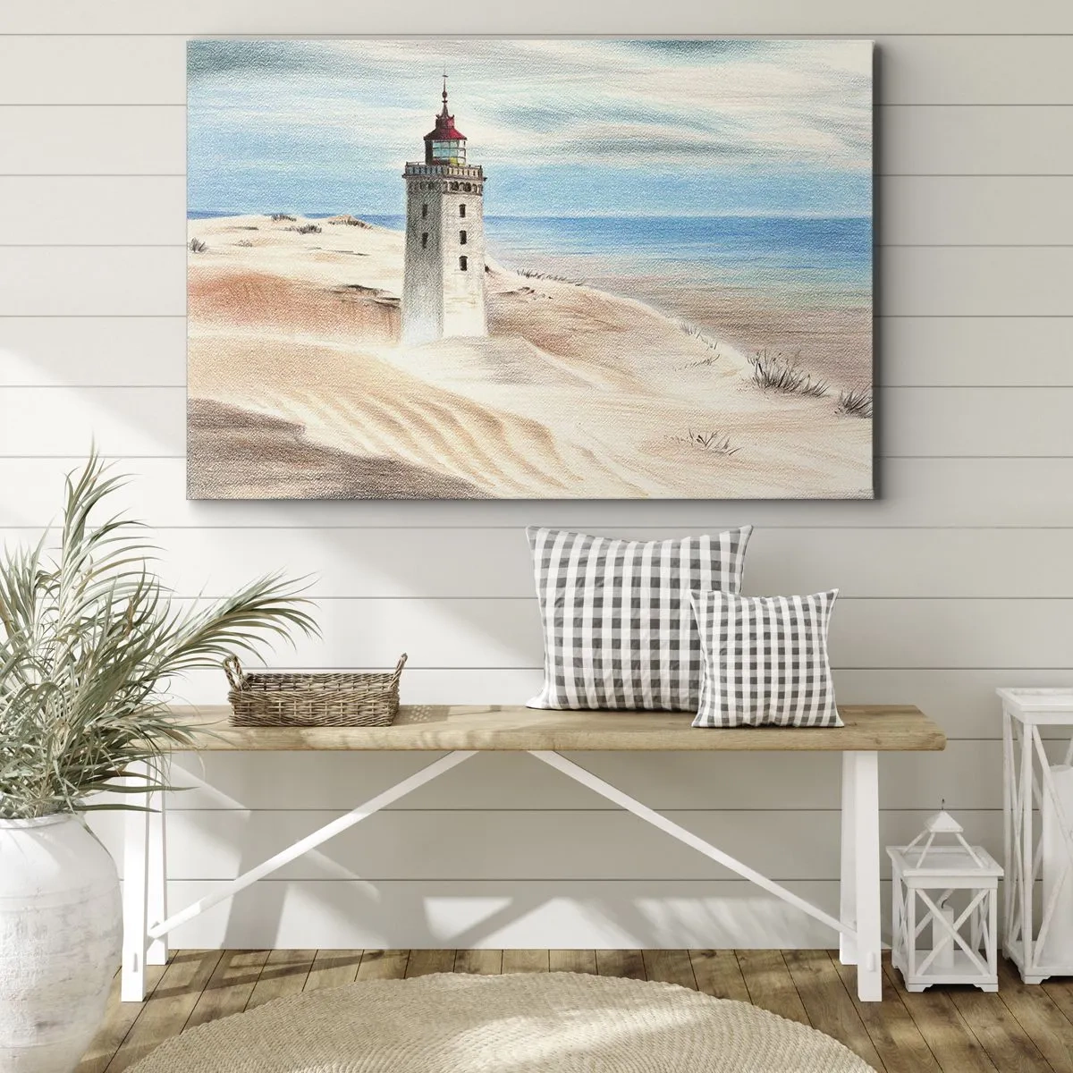 Canvastavla - Bild på duk - Tittar alltid i havet - 70x50 cm