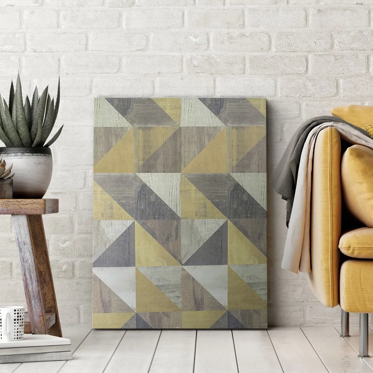 Canvastavla - Bild på duk - Under triangelns vinkel - 65x120 cm