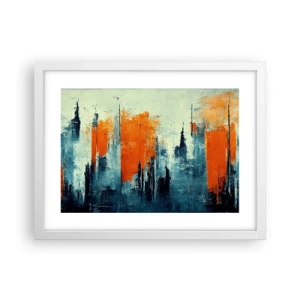Affisch i vit ram - Modernt landskap - 40x30 cm