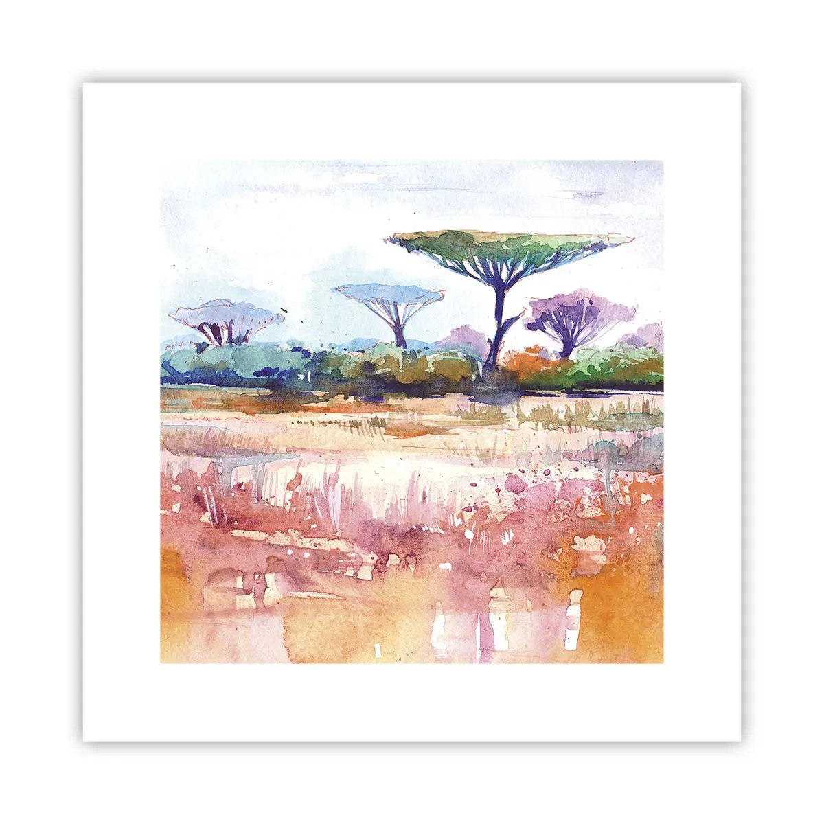 Affisch - Savannens färg - 30x30 cm