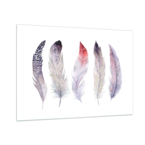 Glastavla - Bild på glas - Fin som färgrik dimma - 100x70 cm