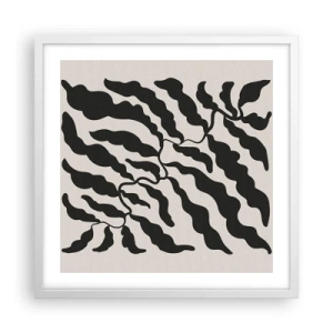 Affisch i vit ram - Kvadratens natur - 50x50 cm