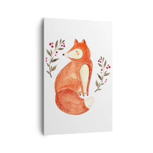 Canvastavla - Bild på duk - Liten rödhårig - 80x120 cm