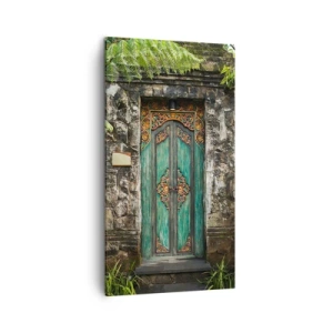 Canvastavla - Bild på duk - Dörren till exotiska världen - 45x80 cm