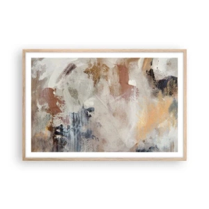 Affisch i ram av ljusek - Dimmig abstraktion - 91x61 cm