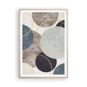 Affisch i ram av ljusek - Cirkel efter cirkel - 70x100 cm