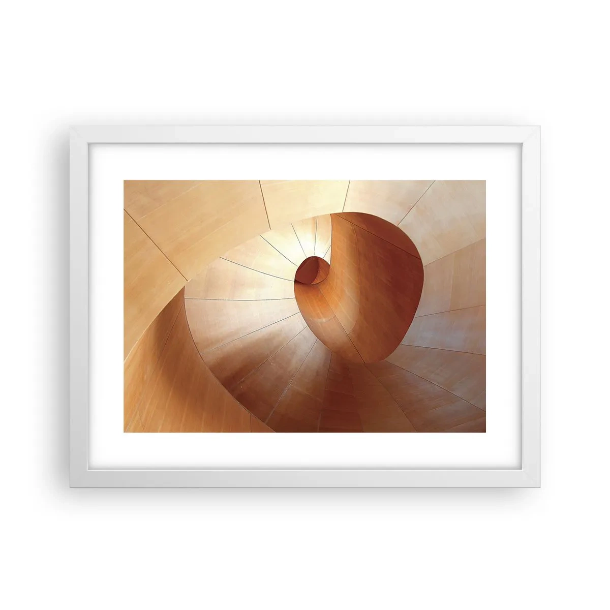 Affisch i vit ram - Arkitektonisk serpentin - 40x30 cm