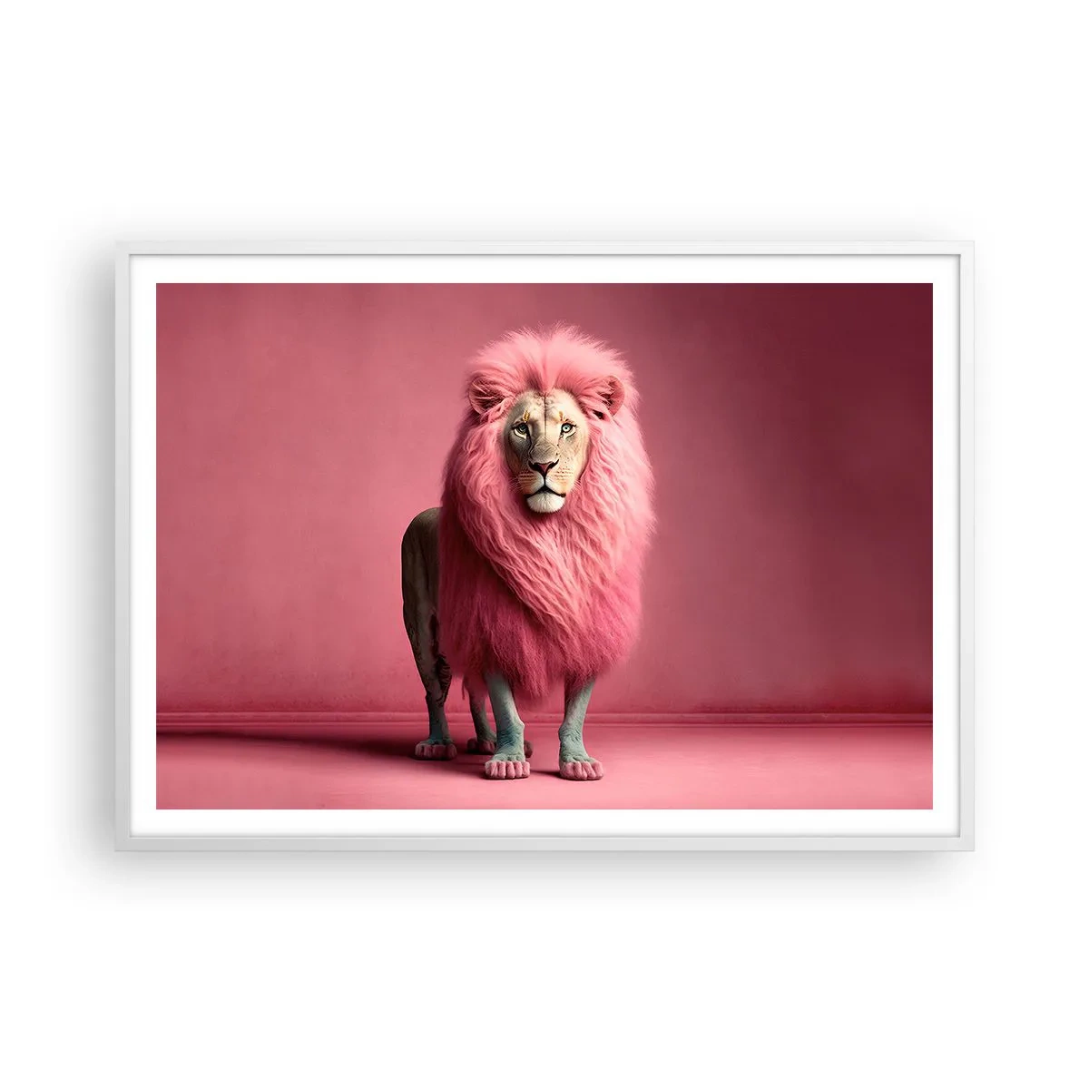 Affisch i vit ram - Och du är inte längre rädd - 100x70 cm