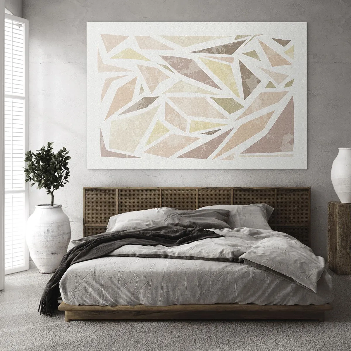 Glastavla - Bild på glas - Komposition av färgat glas - 120x80 cm