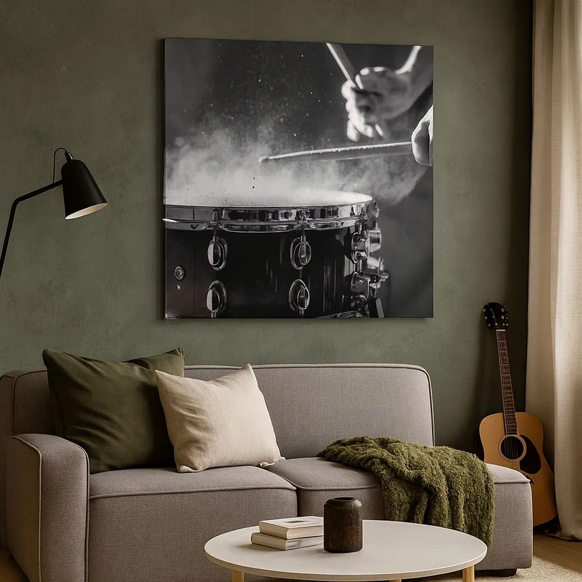 Canvastavla - Bild på duk - Musikens puls - 30x30 cm