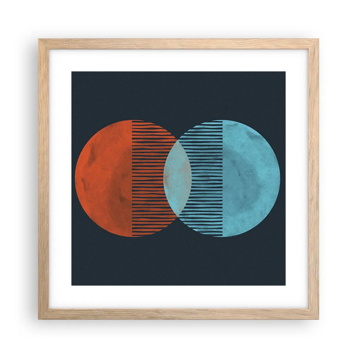 Affisch i ram av ljusek - Astronomisk fantasi - 40x40 cm