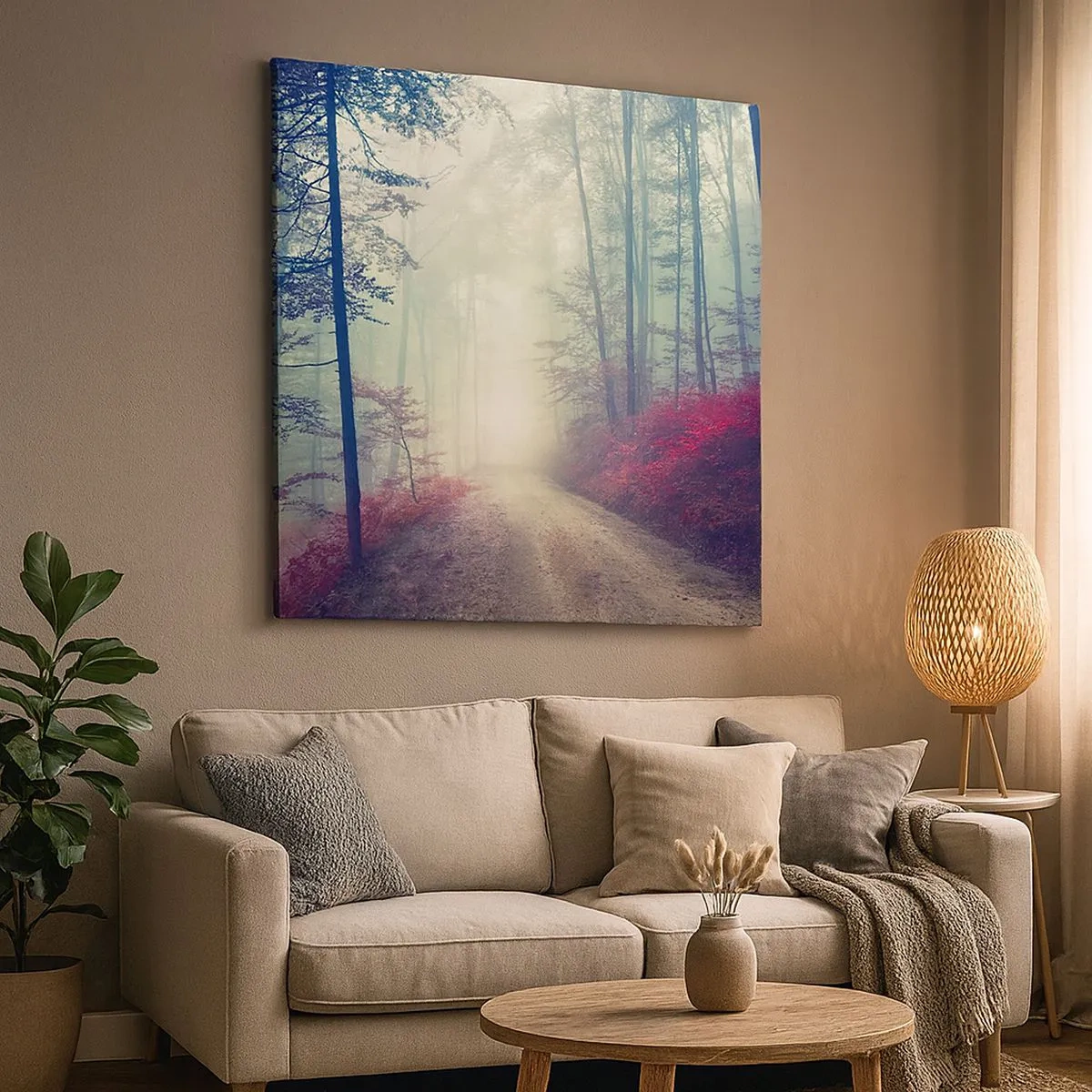 Canvastavla - Bild på duk - Det är bra att gå upp tidigt - 30x30 cm