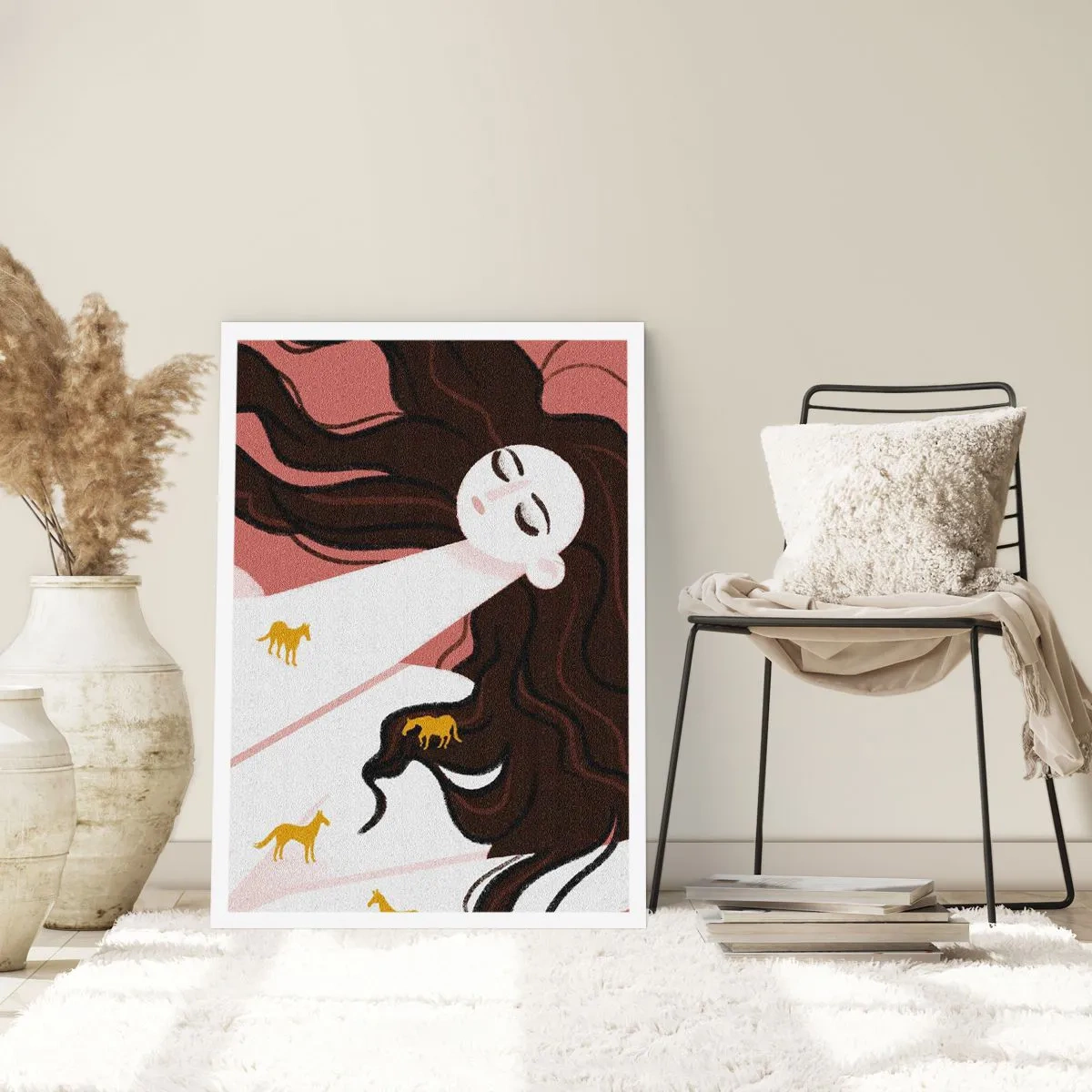 Affisch - Dröm om en gyllene häst - 70x100 cm