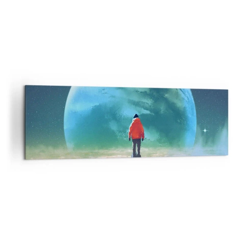 Canvastavla - Bild på duk - Upptäckare av en ny jord - 160x50 cm