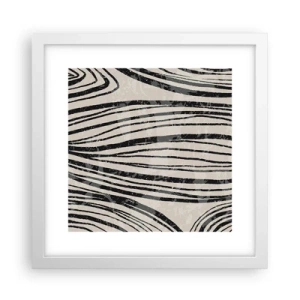 Affisch i vit ram - Stänk av linjer - 30x30 cm