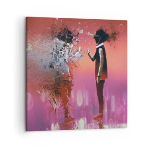 Canvastavla - Bild på duk - Kan man titta in i sig själv? - 50x50 cm