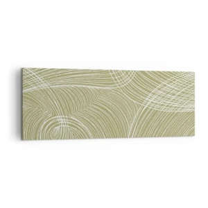 Canvastavla - Bild på duk - Intrikat abstraktion i vitt - 140x50 cm