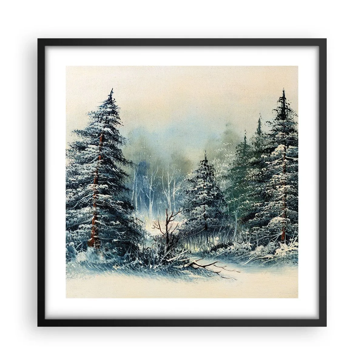Affisch i svart ram - Redo för Julen - 50x50 cm