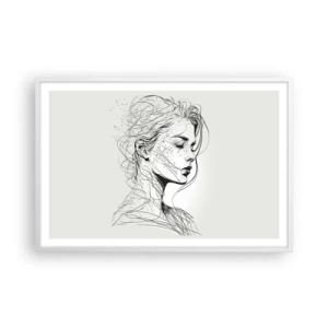 Affisch i vit ram - Porträtt i drömmar - 91x61 cm