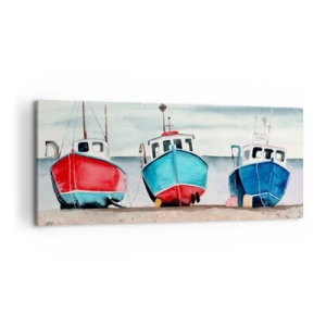 Canvastavla - Bild på duk - Redo för fångst - 100x40 cm