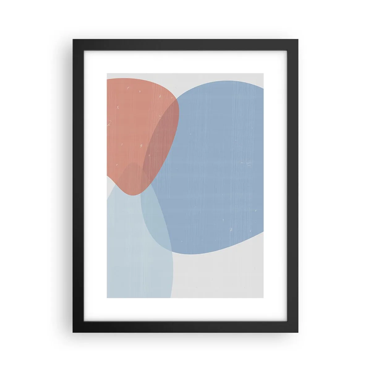 Affisch i svart ram - Pastellfärgade relationer - 30x40 cm