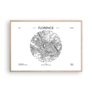 Affisch i ram av ljusek - Florens anatomi - 100x70 cm