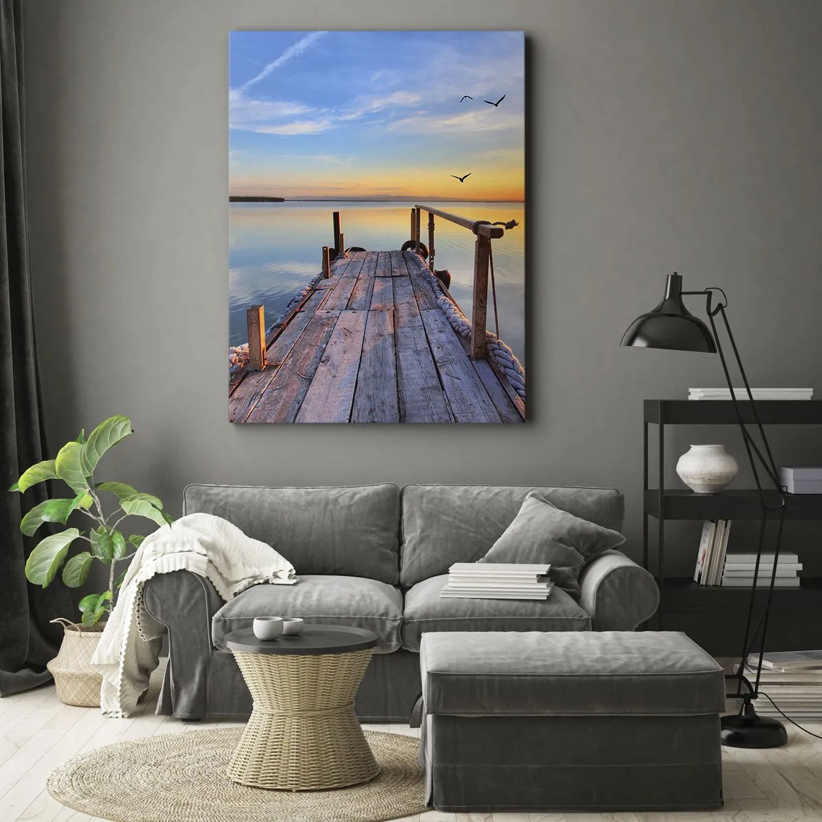 Canvastavla - Bild på duk - Gå mot solen - 50x70 cm