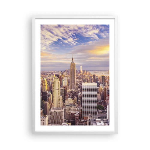 Affisch i vit ram - Nå ut till molnen - 50x70 cm