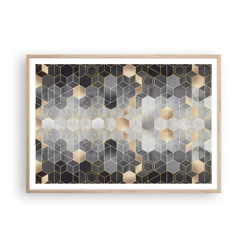 Affisch i ram av ljusek - Diamantkomposition - 100x70 cm