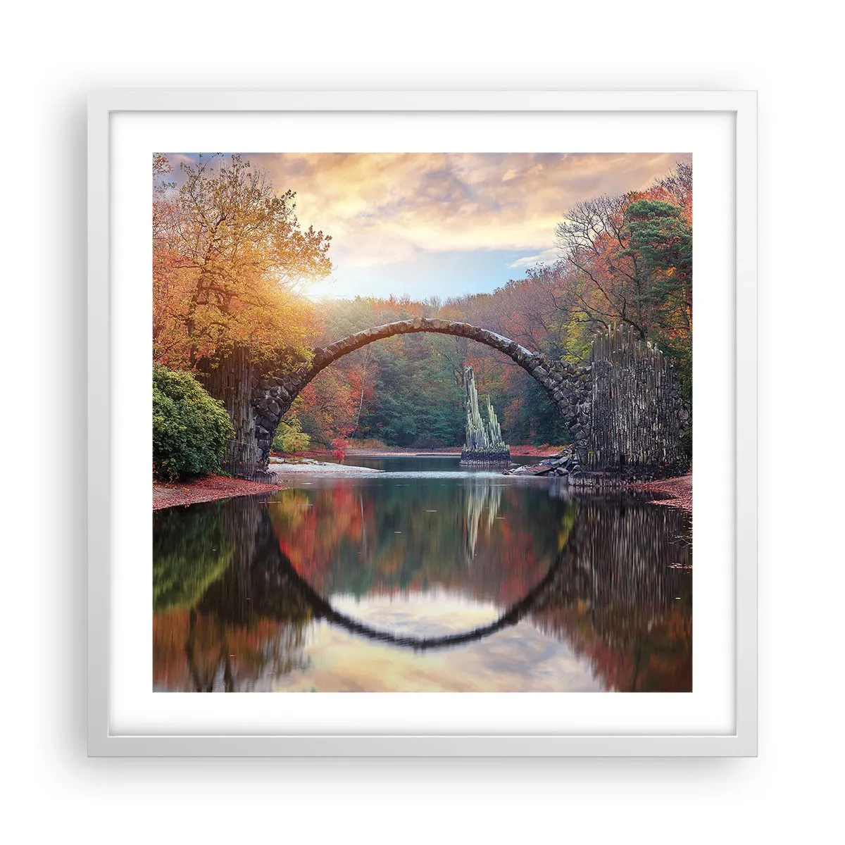 Affisch i vit ram - På andra sidan av spegeln - 50x50 cm